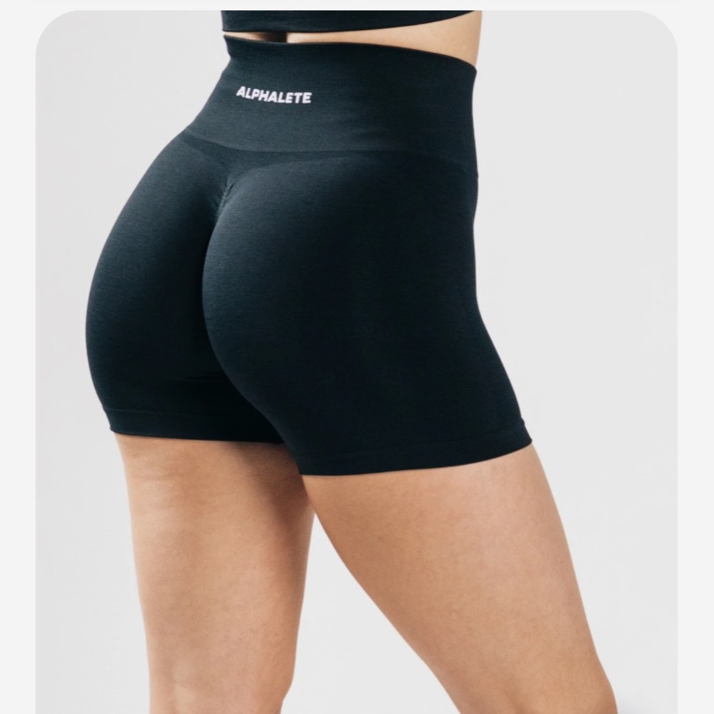 XXS Alphalete amplify shorts black but also have in dark navy blue